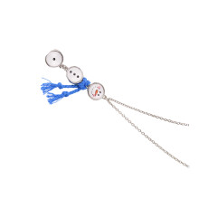 Lightweight Snowman Scarf Necklace Easy Wear-Blue rope snowman