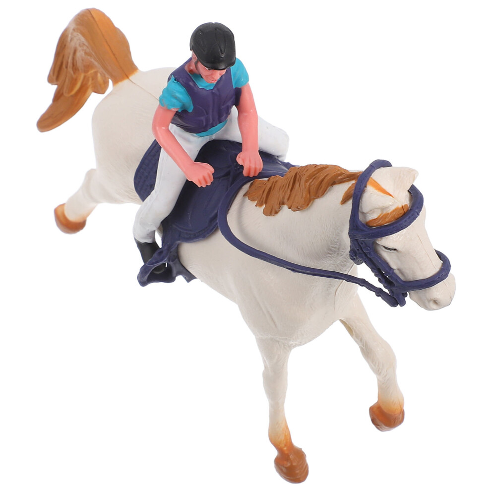 Photos - Action Figures / Transformers Farm Horse Rider Figurine Barn Playset Miniature Plastic Model