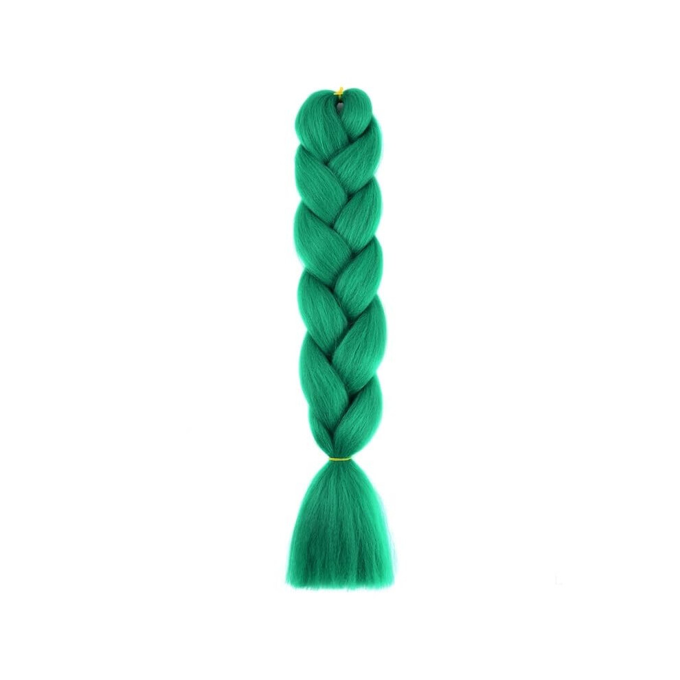Unisex Pink,Green Jumbo Braids 24Inch Synthetic Braiding Hair Extension With Pink Blonde Green Twotone Ombre Glowing Twist Model A24