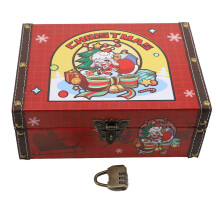 Aufbewahrungsbox aus Holz mit Passwortschloss,