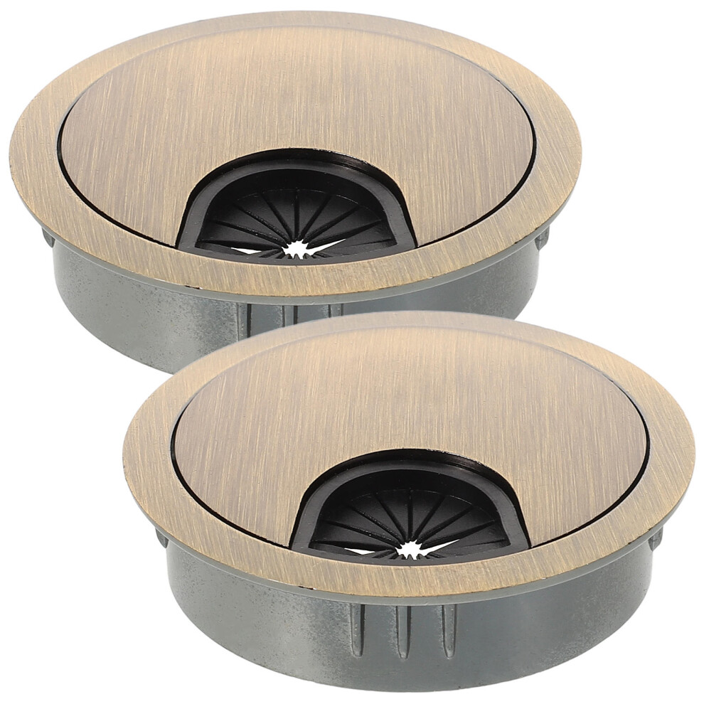 2 Pcs Round Cover Desk Cable Management Cord Hole Plug For Desktop 3073144949396