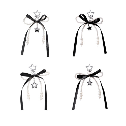 Bogen sleutelhanger esthetische sleutelhanger ster-Zilveren rand 1