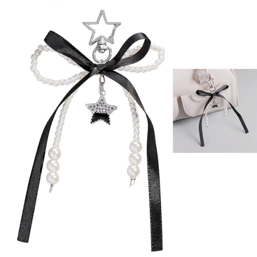 Bogen sleutelhanger esthetische sleutelhanger ster-Zilveren rand 2