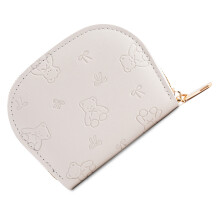 Moderne slanke PU-leren portemonnee voor dames,-Wit