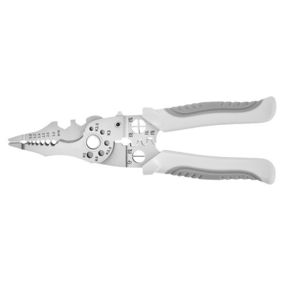 Wire Stripper Crimper Cable Cutter Pliers Electrical Wire Stripping Tool With Bend Handle Multi Function 9323874415208