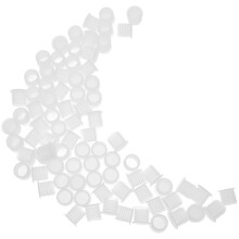 100 Unidades Tampas Plástico Transparentes Reutilizáveis Para Sal Pimenta