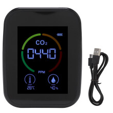 Efficiënte CO2-detector, luchtkwaliteitsmonitor voor kantoor, thuis en sportschool, uitgerust met een TVOC-sensor (luchthalfgeleider) en