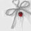 Creatieve doe-het-zelf-bogen sleutelhanger retro- Witte kers 6