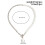Asymmetric Square Crosses Chain Chokers Mixed-white king 3
