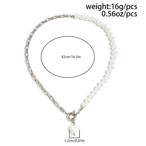 Asymmetric Square Crosses Chain Chokers Mixed-white king 2