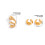 Lightweight Alloy Clip On Earrings Multi Layer-white k 6459 4