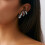 Lightweight Alloy Clip On Earrings Multi Layer-white k 6459 6