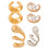 Lightweight Alloy Clip On Earrings Multi Layer-white k 6459 2