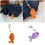 Porte-clés en poisson crocheté à la main, sangle de-Orange 3