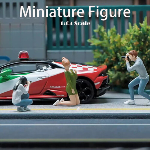 Realistic Photographer Figure Model 1:64 Scale Hand-gray boy 1