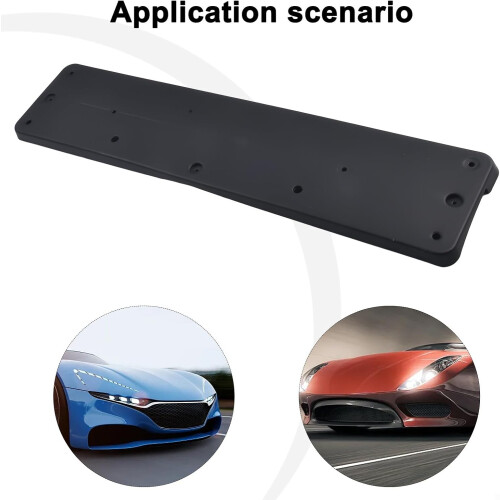License Plate Bracket Front Bumper Frame 20092013 Black Direct Replacement for Mercedes EClass W212 1