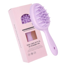 2 in 1 Body Douche Scrubber Hoofdhuid Haar Massager-Paars