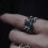 Fashionable Adjustable Open Ring with Feather Thorn-Silver 4