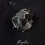 Fashionable Adjustable Open Ring with Feather Thorn-Silver 7