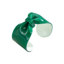 Vibrant Multicolor Resin Bowknot Bracelet Comfortable-Green