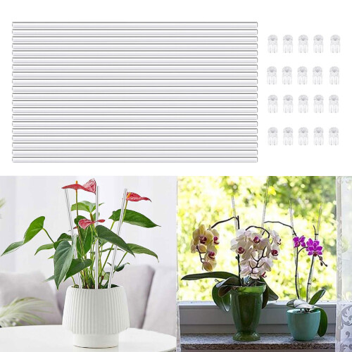 Bâton de plante de jardin pliable, 20 pièces, avec Support à 1