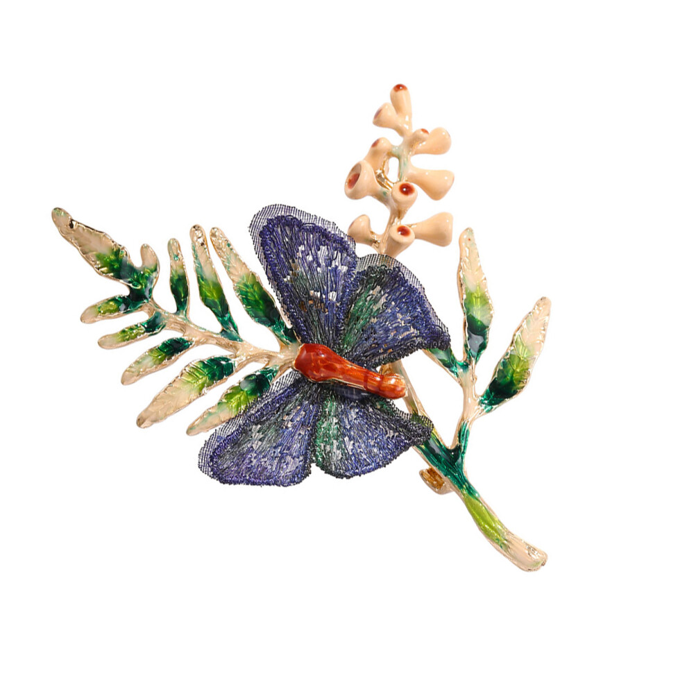 Blue Artistics Butterfly Flower Brooch Elegant Designs