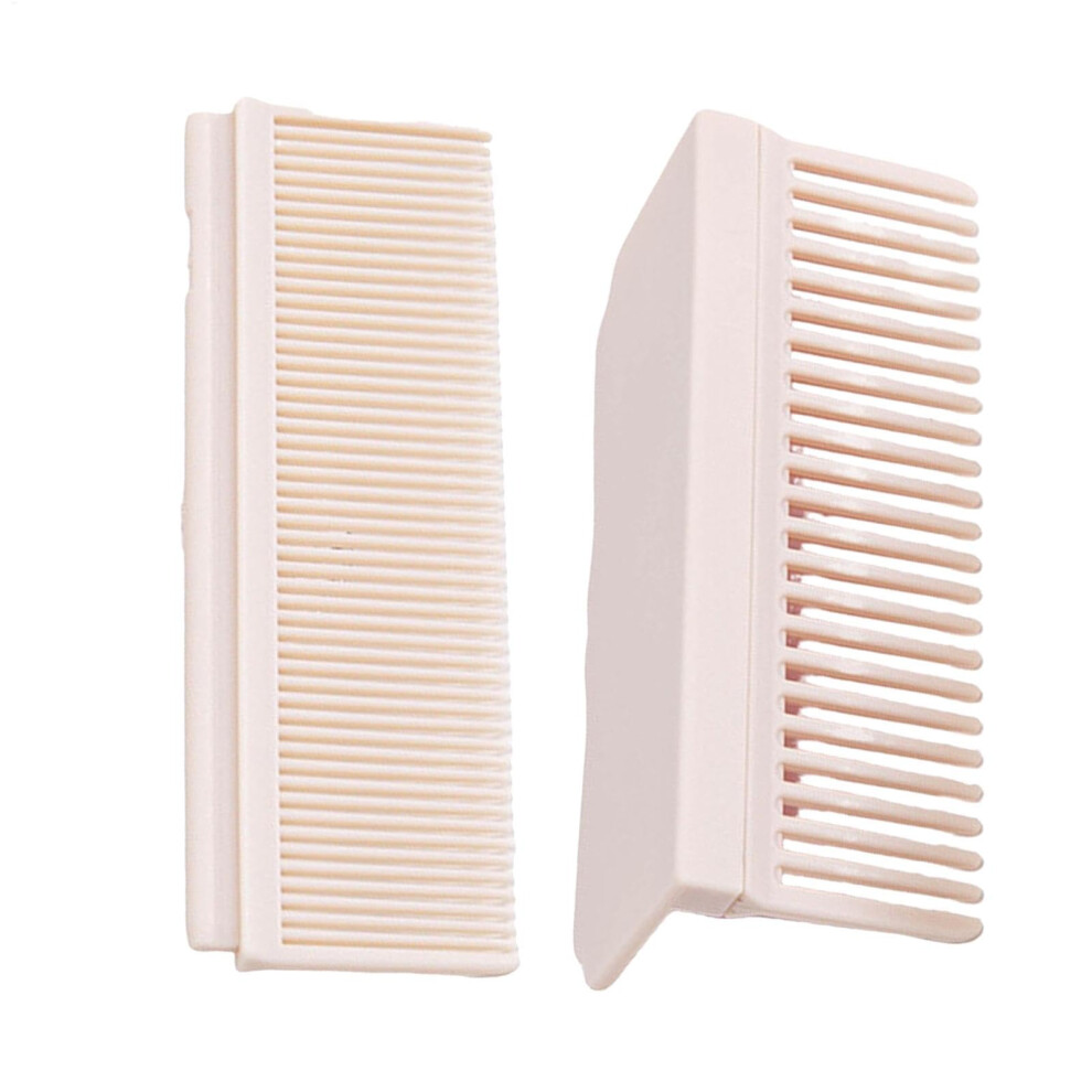 Flat Iron Comb For Hair Straighteners, Barber Hair Comb For Straightening, Dense Teeth, White, Travel Friendly