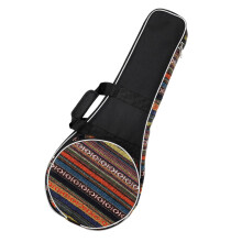 Ethnic Style Backpack For Mandolin Instrument Real Material Adjustable Shoulder Straps For Travel And Storage
