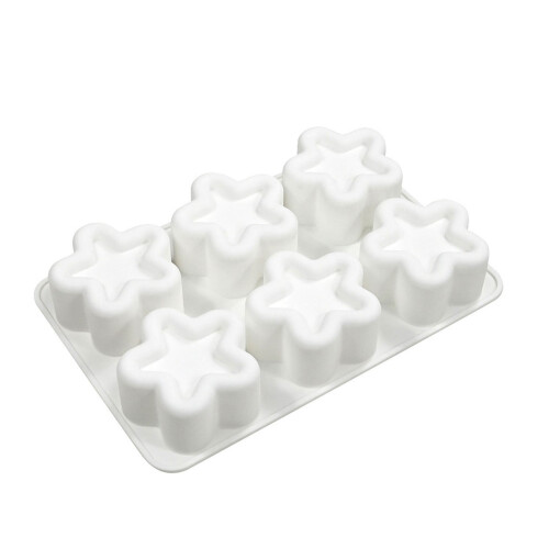 Konkave Schokoladenform aus Silikon,-konkaver Stern