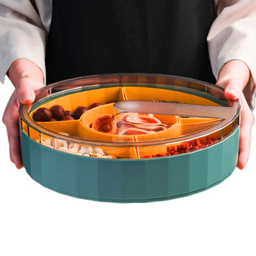Kunststoff-Snackbehälter mit 360-Grad-Drehung, einzigartiger