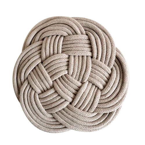 Runde Tassenmatte, Schüsselkissen,-Khaki