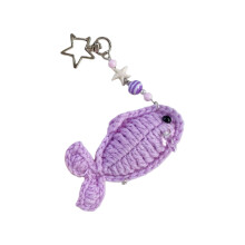 Phone Strap Lightweight Knitting Wool Key Holder For-Purple