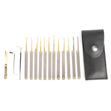 Unlock Potential, estojo de couro para abridor de garrafas, kit de arrombamento de fechaduras em aço inoxidável, suprimentos completos para
