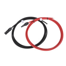Cabo solar de baixa perda de potência, cabo de extensão solar 10AWG com eficiência aprimorada, fio de cobre estanhado que oferece desempenho