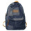 Ästhetischer Rucksack für Mädchen, Jeans-Patch-Rucksack,-Blau 1