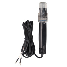 Medidor de pH para hidroponia, sonda ABS de 175x28mm com compensação automática de temperatura e conector BNC.