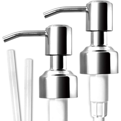 Chic No-Leak lotiondispenserpump, multifunktionell för vanliga munflaskor, 2-pack