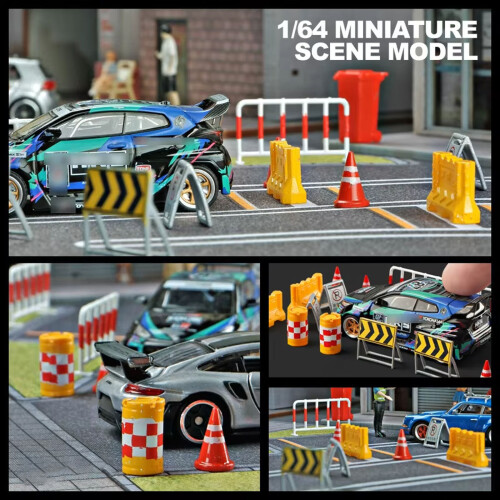 Miniature Traffic Barrier Model Figure 1/64 Roadblocks 1