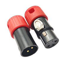 Männlich Weiblich 3 Pin Sound Stecker Mikrofon Kabel Stecker-Rot