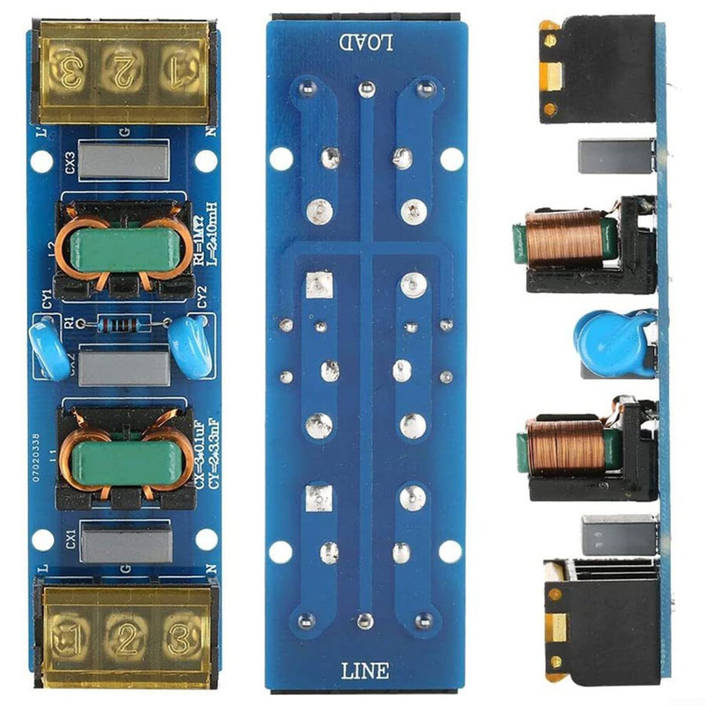 25A Filter Power For Filter Module Twostage Lowpass Ac Mains Emi Filter 98X19x28mm For Home Industrial Equipment Black 9323874416816