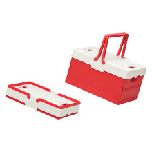 Opvouwbare plastic opbergdoos voor kamperen thuisgebruik-Rood