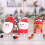 Doceira decorativa com Papai Noel de pelúcia que alegra qualquer mesa. 3