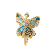 Creative Rhinestones Brooch Alloy Ballet Girl Designs-RW0073 1