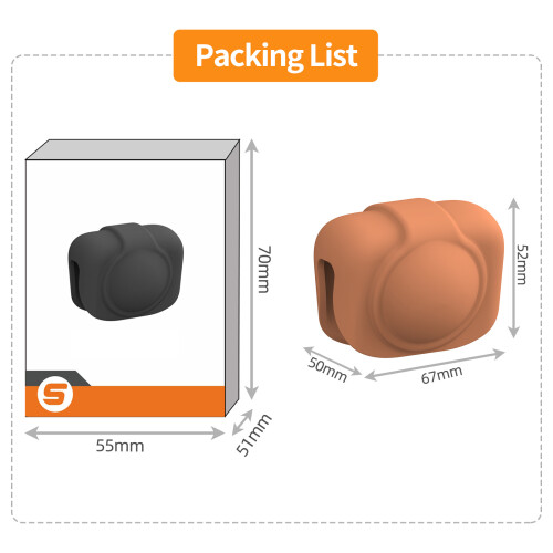 Étui de protection d'objectif en Silicone pour capuchon-Noir 2
