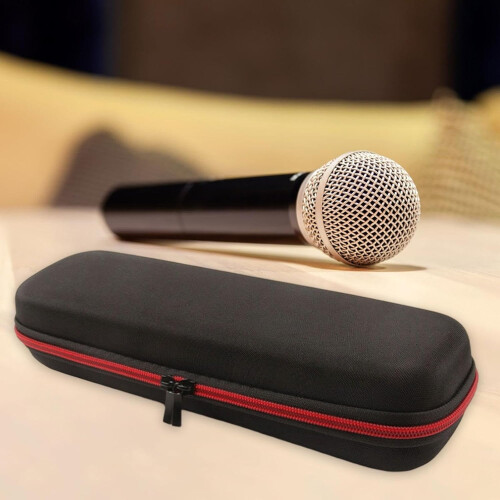 Portable Storage Case for 1 Mic With Carry Handle and Mesh Compartment, Portable Microphone Case, Mic Storage Case 1