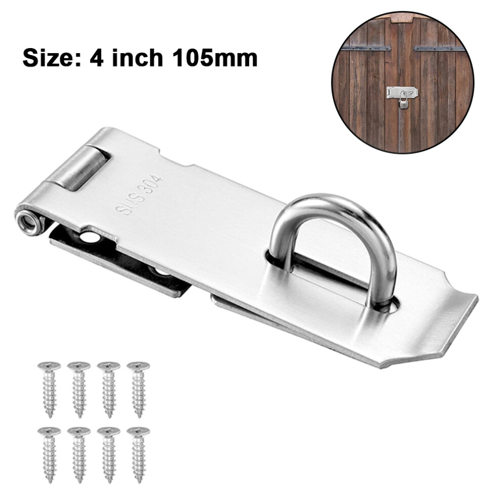 Simple Style Hasp Lock, Stainless Steel Gate Latch For Aesthetic Security Solutions 9198585895560