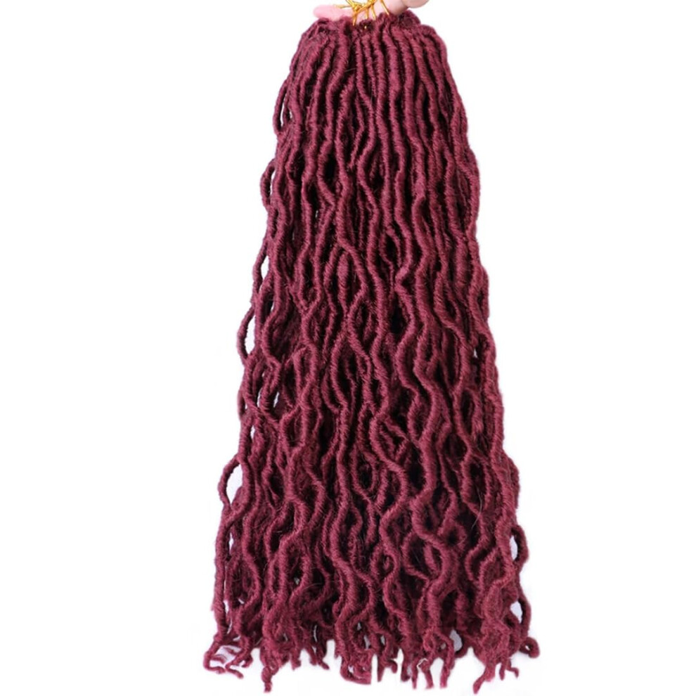 Unisex Faux Locs Crochet Hair Soft Curly Dreadlocks Extensions Synthetic Braiding Hair Ombre Crochet Braids 24In 9 Pcs Lot