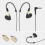 Interchangeables MMCX Adapters Set For Headphone Models-Black 2