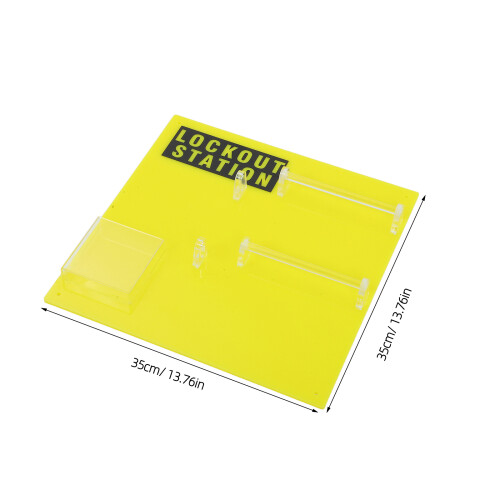 Yellow Industrial Lockout System Plastic Wall Mount Storage Box 1