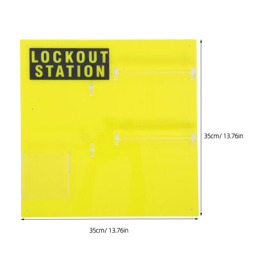 Yellow Industrial Lockout System Plastic Wall Mount Storage Box 2